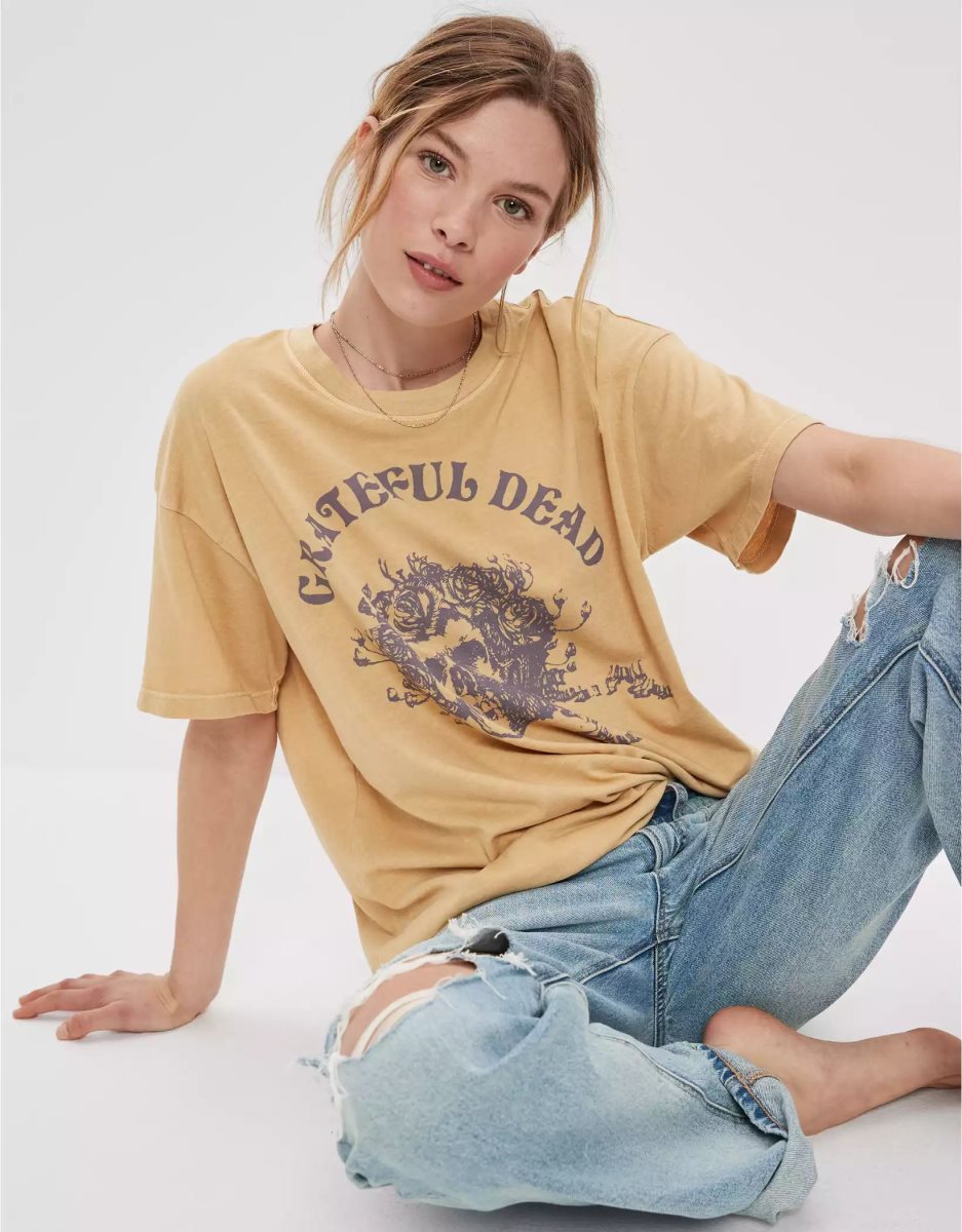 T Shirts American Eagle AE Oversized Grateful Dead Graphique Tee Multicolore Femme | DON-40964622